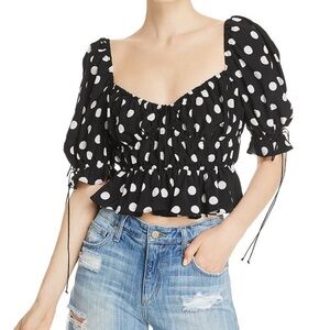 For Love & Lemons Mochi Summer Blouse - Polka Dot, Size Small
